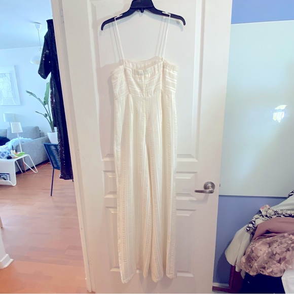 Endless Rose Long Jumpsuit - Off White / Cream - size Medium - NEW with tag - Picture 2 of 3